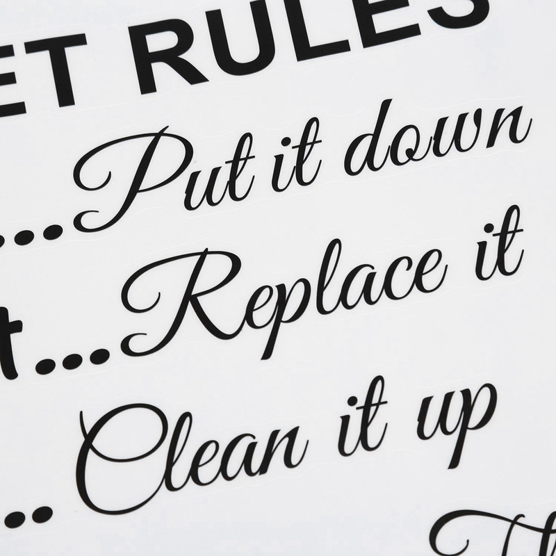 AS60-10X Toilet Rules Bathroom - Home Bathroom Rules ulasan dan harga