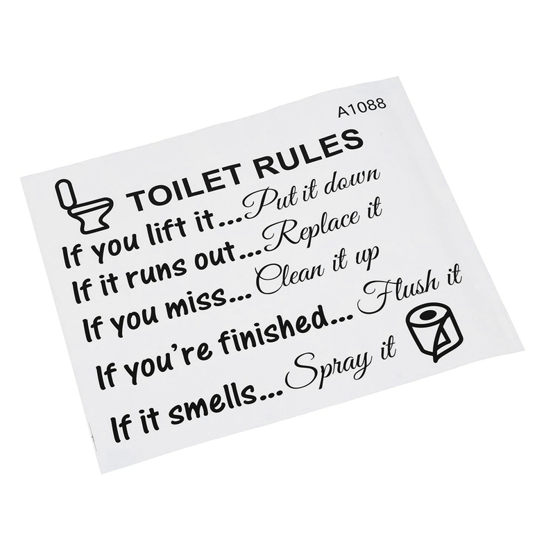 AS60-10X Toilet Rules Bathroom - Home Bathroom Rules ulasan dan harga