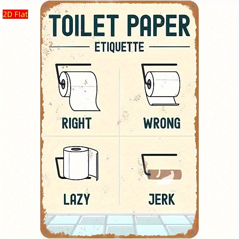 Wooden Toilet Paper Etiquette  - Home Bathroom Etiquette ulasan dan harga