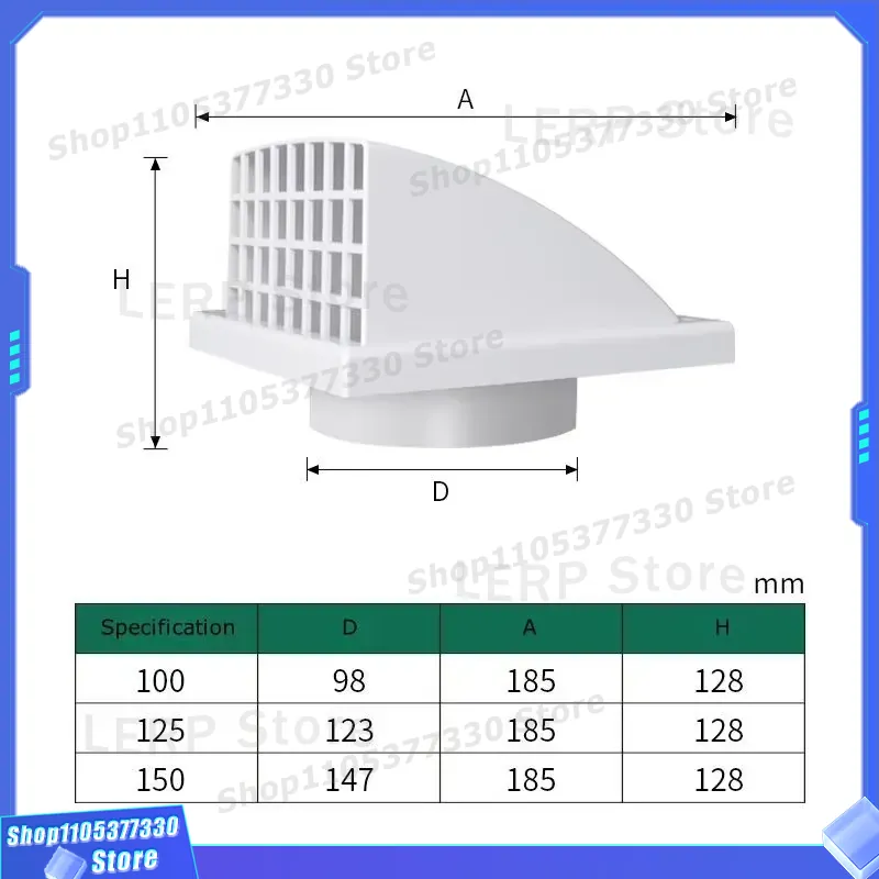 Flexible ABS Plastic Wall Vent - Home Bathroom Vent Fans ulasan dan harga