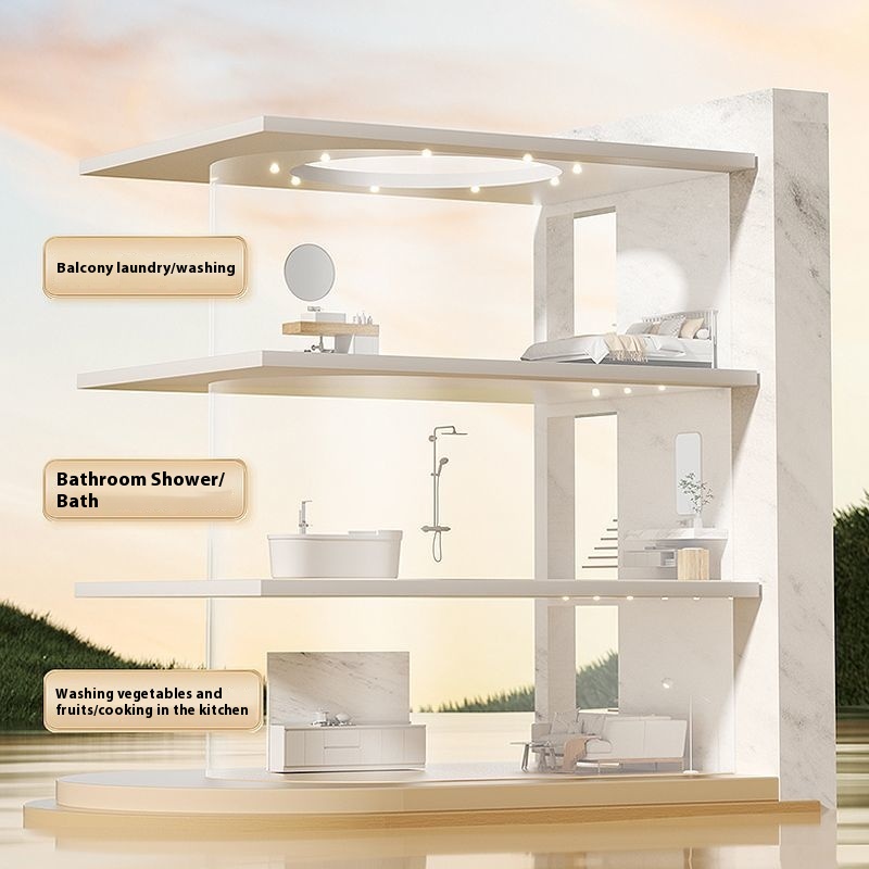Pre-shower head, shower set fo - Home Bathroom Water Filter ulasan dan harga