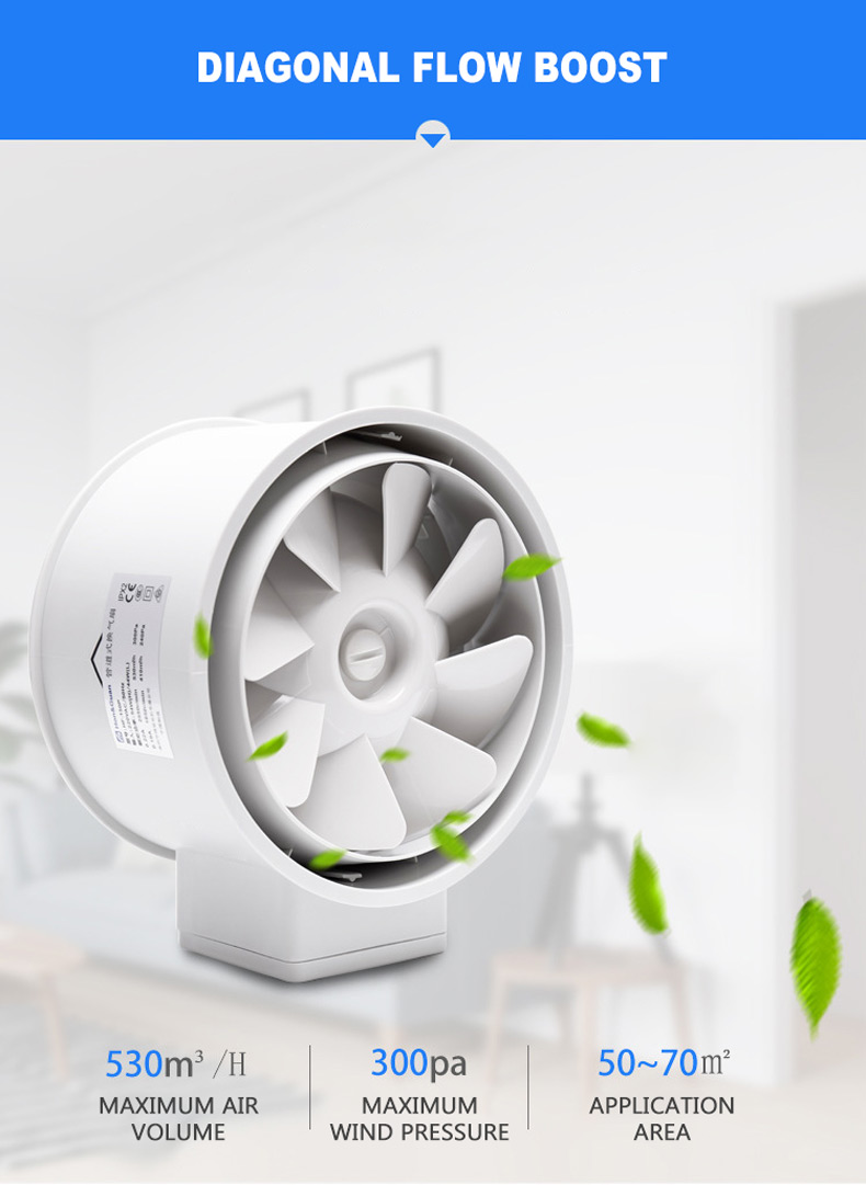 6'' Inline Duct Fan Air Ventil - Home Bathroom Vent Fans ulasan dan harga