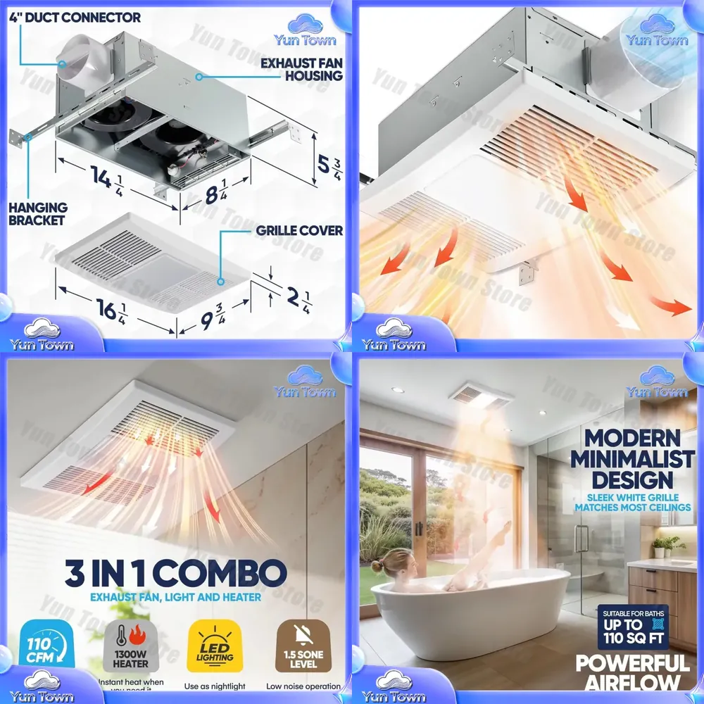 for Bathroom Exhaust Fan with  - Home Bathroom Vent Fans ulasan dan harga