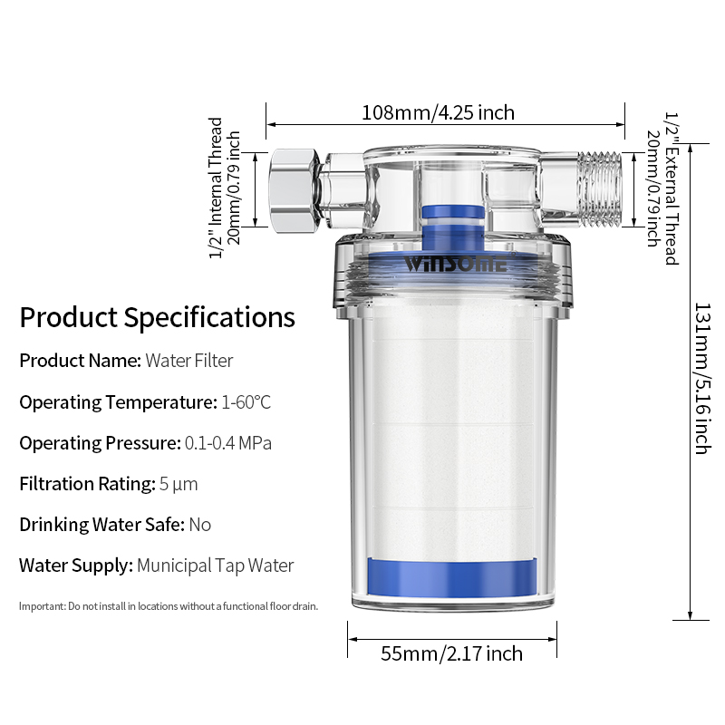 Home water heater pre filtrati - Home Bathroom Water Filter ulasan dan harga