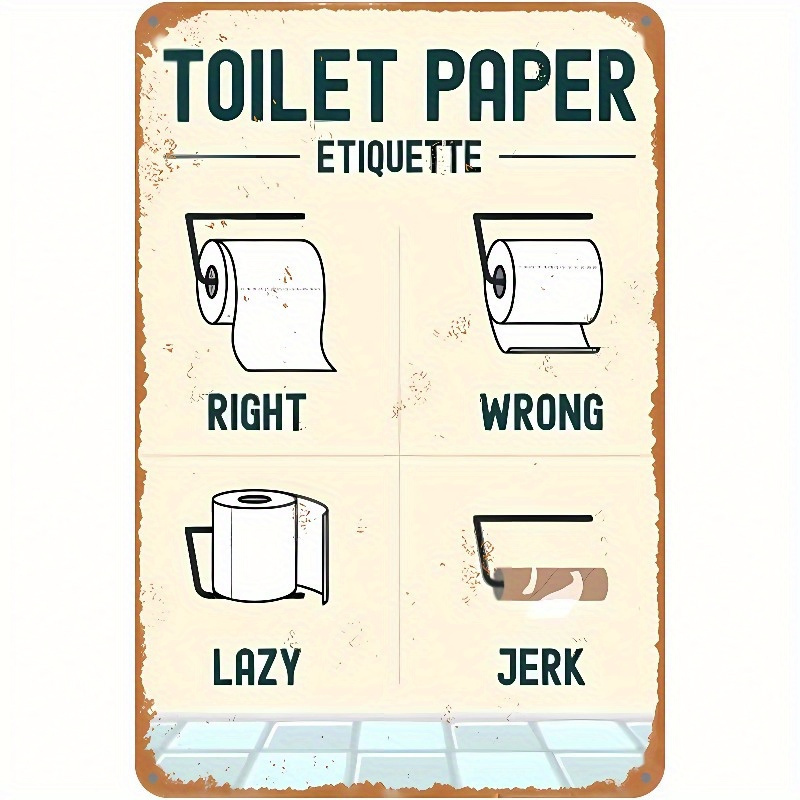 2D Aluminum Toilet Paper Etiqu - Home Bathroom Etiquette ulasan dan harga