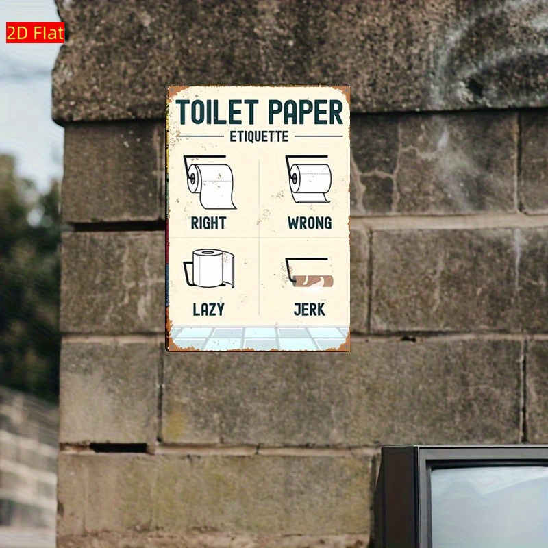 2D Aluminum Toilet Paper Etiqu - Home Bathroom Etiquette ulasan dan harga