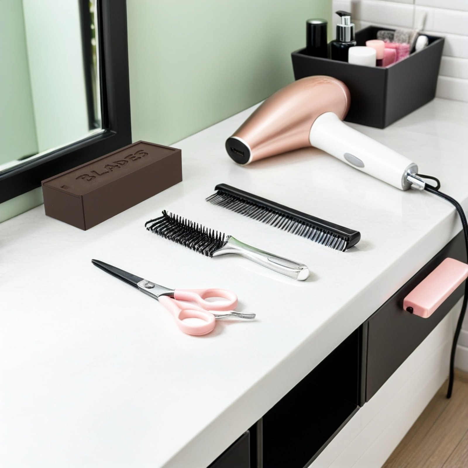 Brown Double Compartment Blade - Home One Bathroom ulasan dan harga