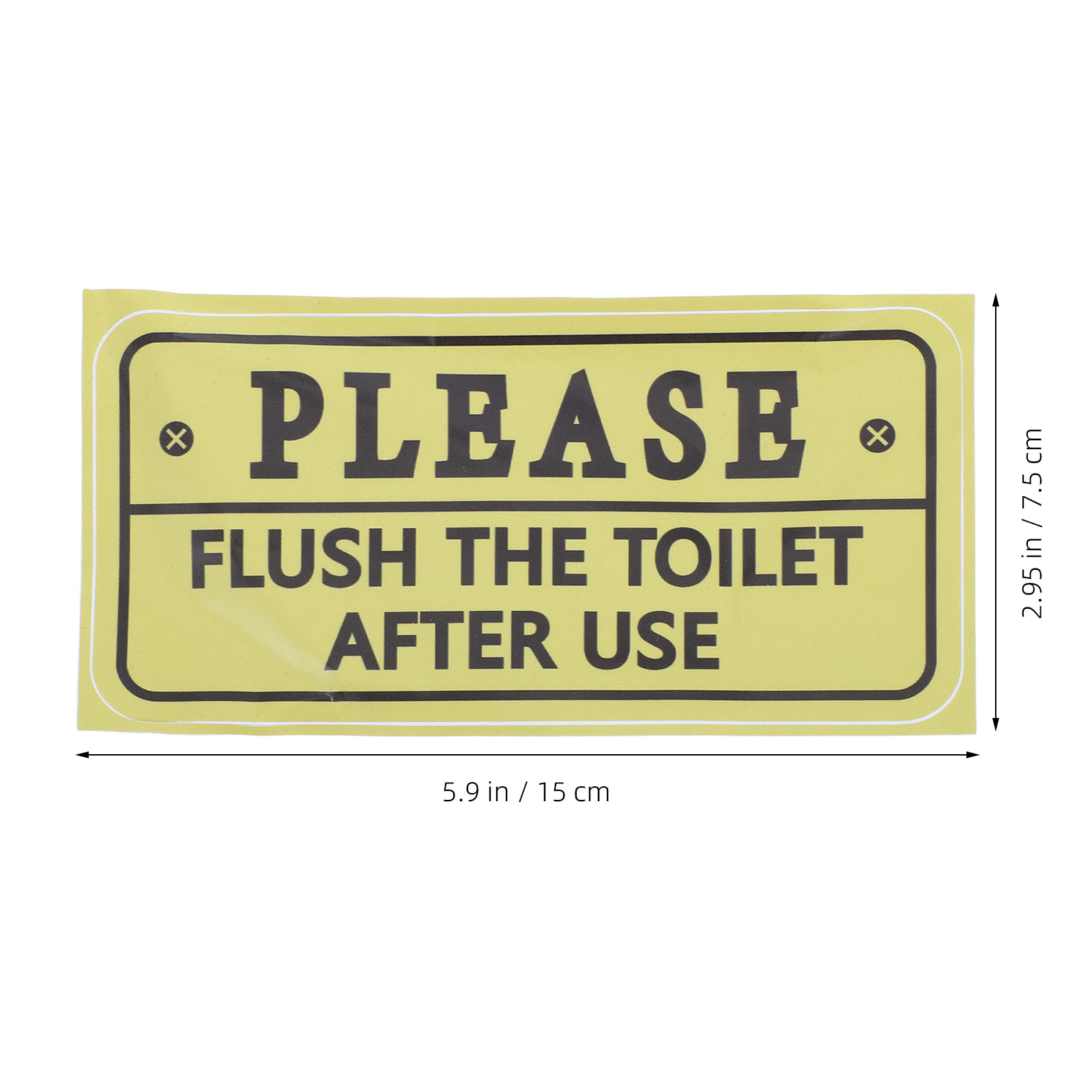 2Pcs Toilet Reminder Decal Wat - Home Bathroom Etiquette ulasan dan harga
