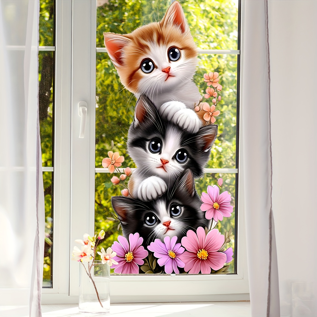 1Pc Cute Kitten Jenga Butterfl - Home One Bathroom ulasan dan harga