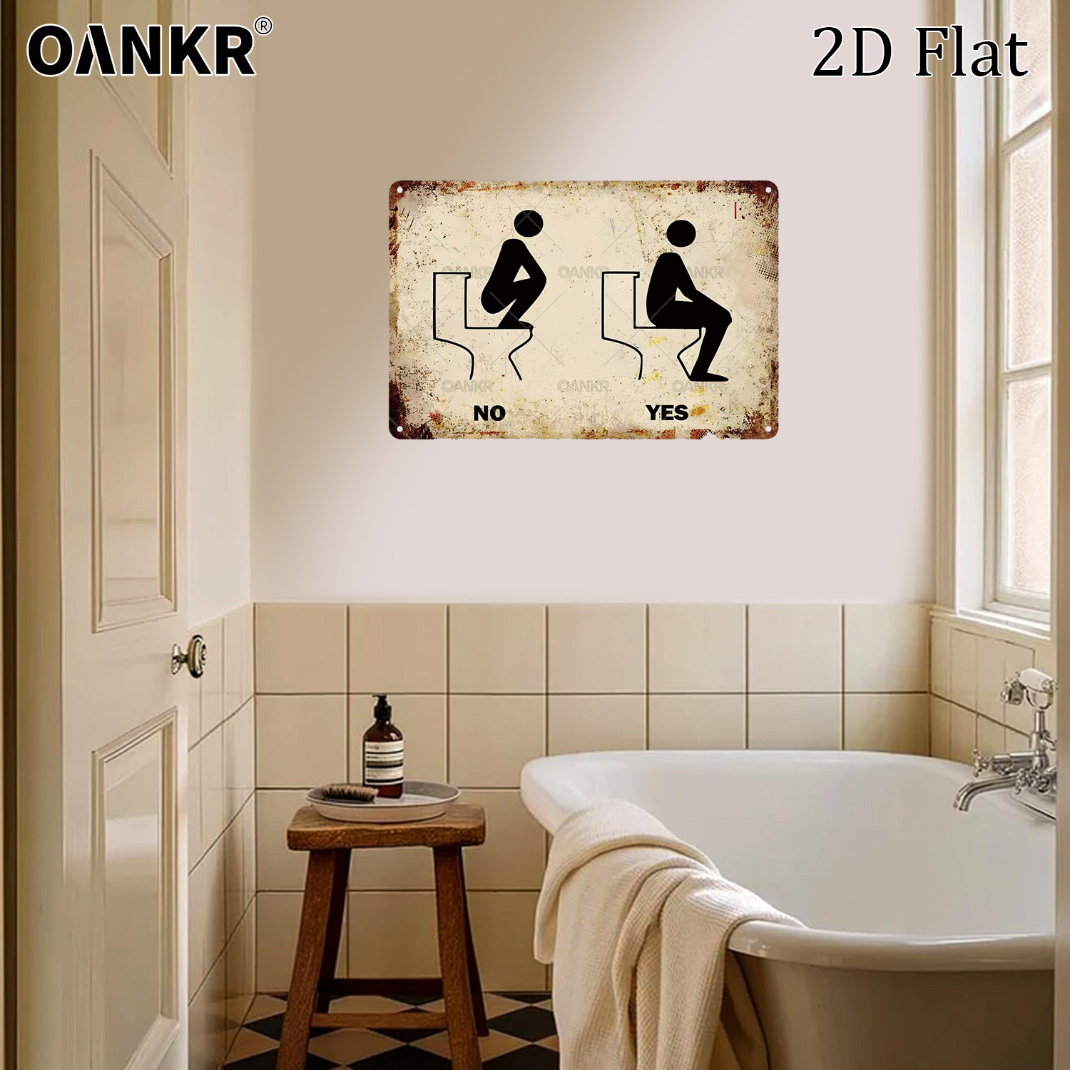 Funny Toilet Etiquette Metal T - Home Bathroom Etiquette ulasan dan harga